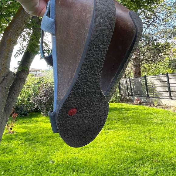 Camper size 40 wedge heel strappy blue suede sandals - Picture 4 of 9